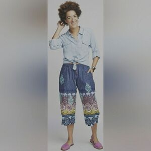 Boho Sudara Large Capri Elephant Festival Mandala Bhara Print Cotton